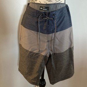 NWOT Hurley Men's Phantom Short Size 28 Heather Blue Gray 18" Long 9" inseam